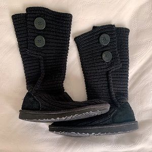 UGG Classic Cardy Knit Boot Black